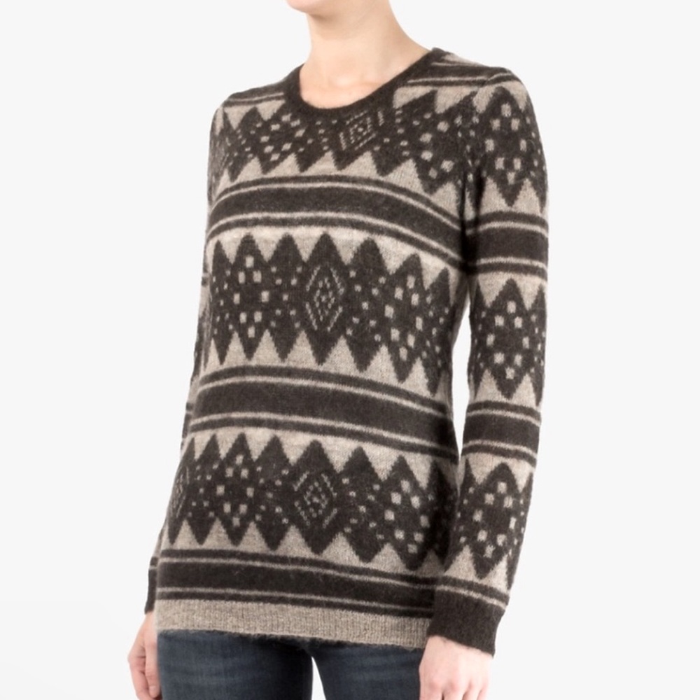 Isabel Marant Etole black white knit sweater mohair wool blend quite classic